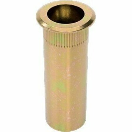 BSC PREFERRED Zinc-Plated Steel Heavy-Duty Rivet Nut Closed End M6 x 1 mm Thread 25.5 mm Installed Length, 10PK 98280A510